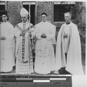 Maryknoll and native priests before Communist takeover in Wuzhou, China