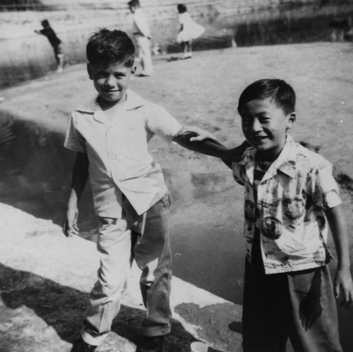 Japanese American and friend at Lincoln Park