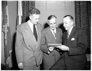 Civil defense meeting, 1951