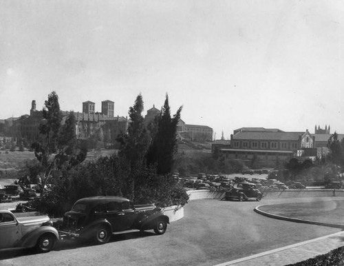 View from northwest, U.C.L.A.'s campus buildings
