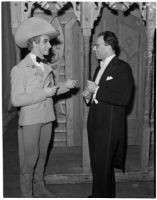 Federic Franklin and Franz Allers at the Ballet Russe de Monte Carlo performance of "Ghost Town," Los Angeles, 1940
