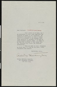 Archer Milton Huntington, letter, 1926-11-17, to Hamilton Garland