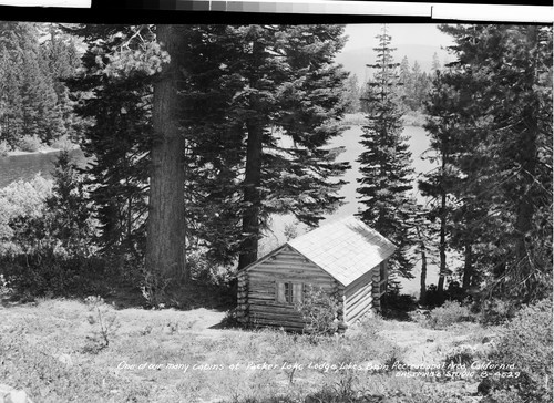 One of our many cabins at Packer Lake Lodge, Lakes Basin Recreational Area, California