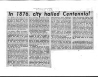 In 1876, city hailed Centennial