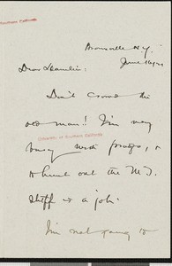 Albert B. Paine, letter, 1921-06-16, to Hamlin Garland