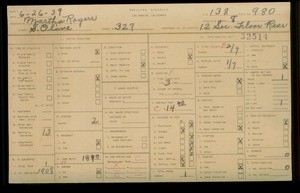 WPA household census for 327 S OLIVE, Los Angeles
