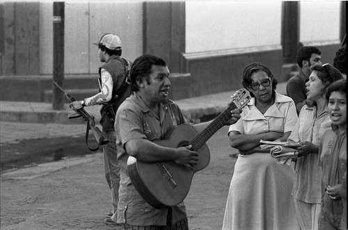Man singing, Nicaragua, 1979