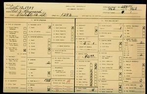 WPA household census for 1293 W 13TH, Los Angeles County