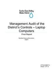 Management Audit of The District's Controls - Laptop Computers : Final Report