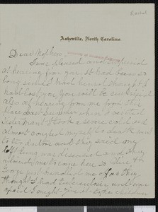 Rachel Beardsley, letter, 1888-12-30, to Hamlin Garland