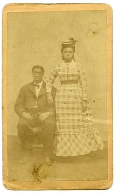 Portrait of unidentified man and woman