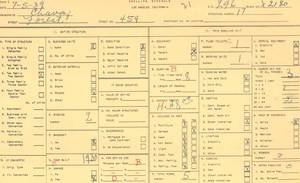 WPA household census for 459 FOREST, Los Angeles