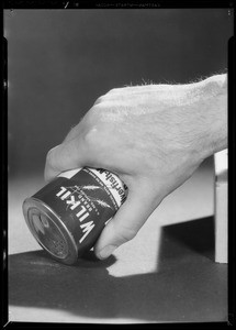 Can of silver-moth powder, Southern California, 1932