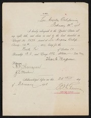 Legal Document Relinquishing Rights to Property by Thos. E. Magee, 1908