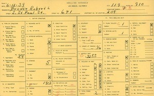WPA household census for 641 S ST PAUL ST, Los Angeles