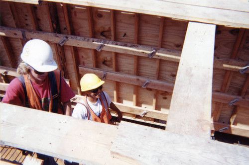 Carpenters at a construction site