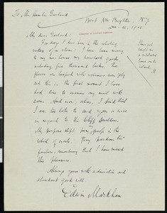 Edwin Markham, letter, 1908-12-04, to Hamlin Garland