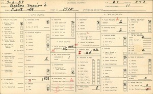 WPA household census for 1715 KENT STREET, Los Angeles