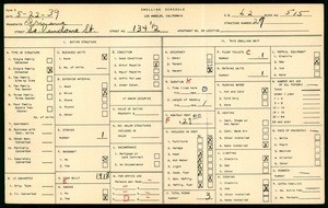 WPA household census for 134 1/2 S VENDOME ST, Los Angeles