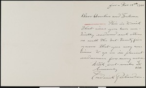 Frederick Richardson, letter, 1924-11-18, to Hamlin & Zulime Garland
