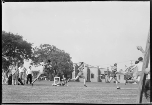 Track meet, Polytechnic Elementary School, 1030 East California, Pasadena. May 7, 1939