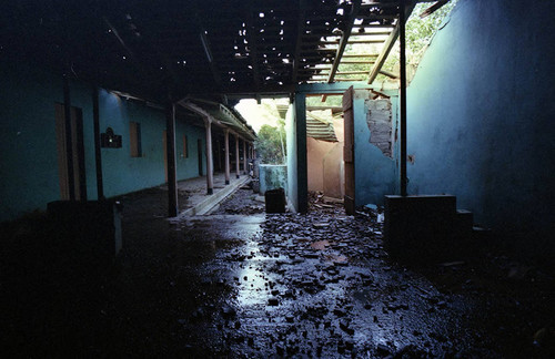 Destroyed home, Managua, 1979