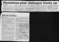 Homeless-plan dialogue heats up