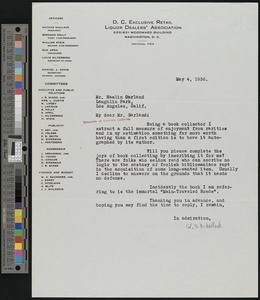 Nathan N. Wallack, letter, 1936-05-04, to Hamlin Garland