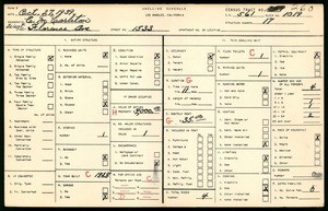 WPA household census for 1533 WEST 71ST STREET, Los Angeles County