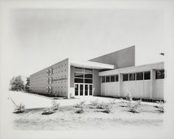 Exterior of Petaluma Veterans Memorial Building, Petaluma, California, 1960