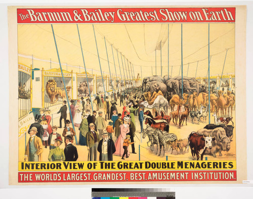 The Barnum & Bailey greatest show on Earth : interior view of the great double menageries