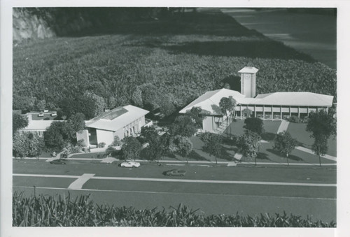 Harper East and McManus Hall architectural model, Claremont Graduate University