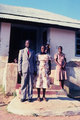 Portrait of Senior Chief Puta of the Bwile with his wife and family