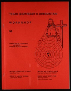 Women's day program & workshop program, Texas southeast, COGIC, 1992