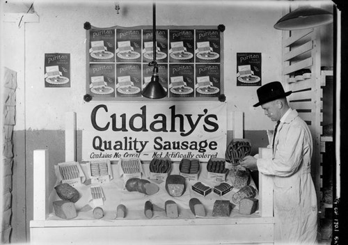 Display of sausages, Cudahy Packing Co