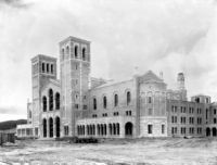 Royce Hall before landscaping, 1928