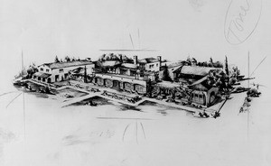 Architects' drawing of the El Vaquero Saddle Club