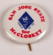 San Jose State for McCloskey political button