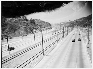 View of the Cahuenga Freeway in Hollywood, June 1941