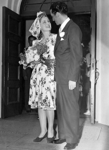 Norma Shearer and her new husband