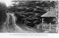 To Guernewood Heights, near Guerneville, California