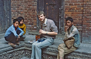 Info-Secretary of DSM, Journalist Henri Peter Nissen visiting Bangladesh, 1985. Here together w