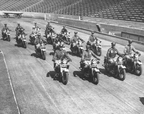 Police motorcycle drill team