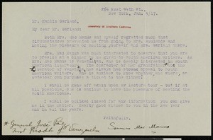 Seumas MacManus, letter, 1917-01-04, to Hamlin Garland