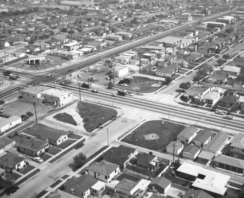 Garfield Avenue and Olympic Boulevard, East Los Angeles, looking east
