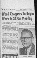 Weed Choppers to Begin Work in SC on Monday