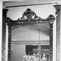 Stanford Home interior view showing fireplace