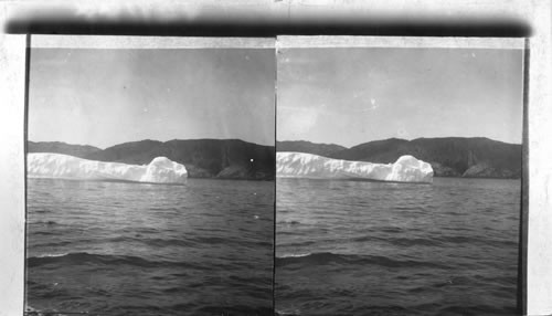 Grounded Iceberg on Coast of Newfoundland. Newfoundland