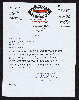 Correspondence from the Brotherhood of Sleeping Car Porters to C.L. Dellums