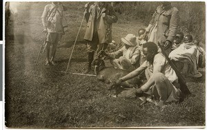 Hunting trophies, Ethiopia, 1929